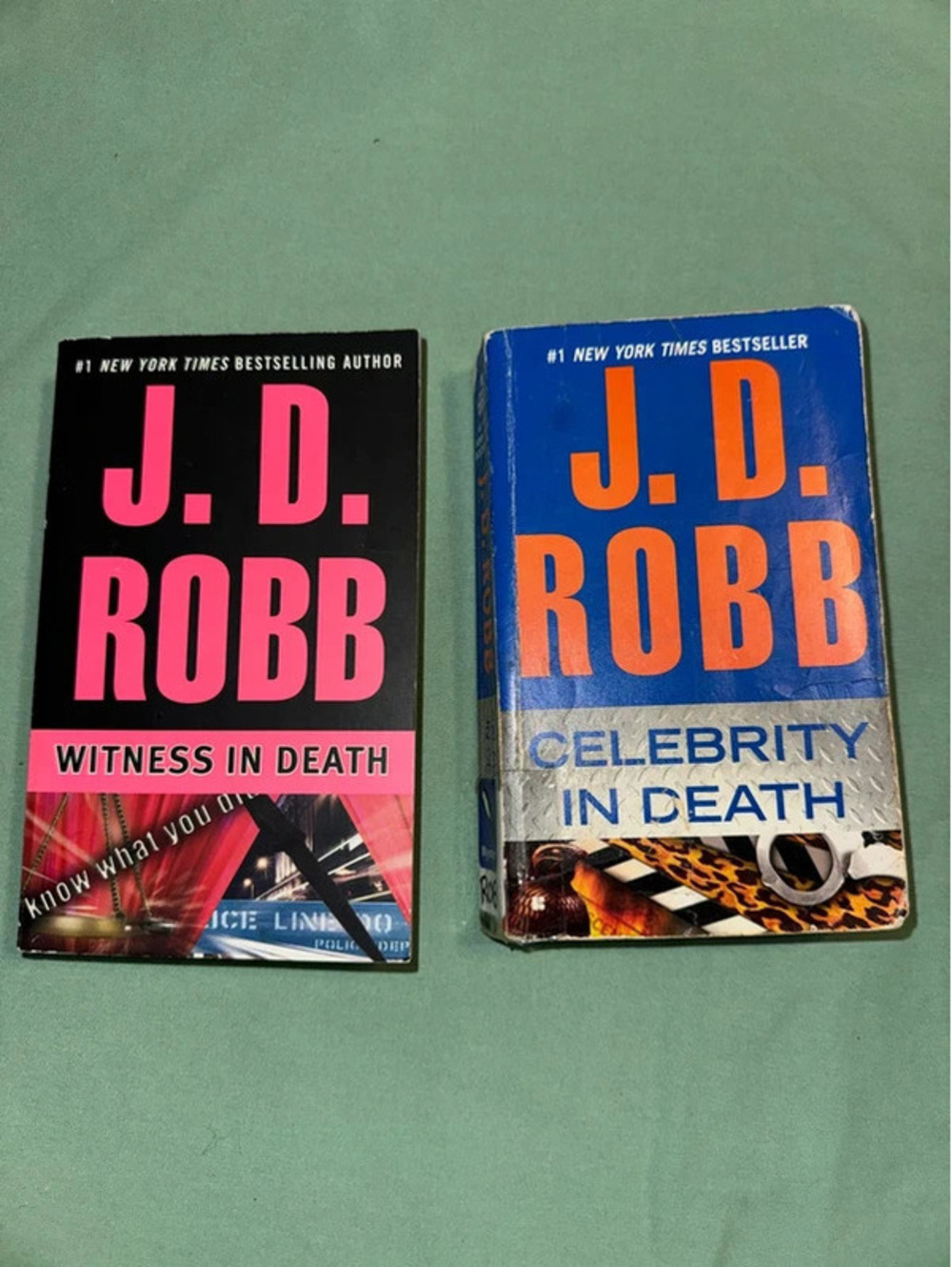2 J.D. Robb books Celebrity in Death & Witness in Death